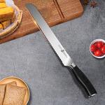 TUO 9-Inch Serrated Bread Knife with Pakkawood Handle