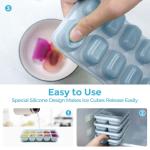 DOQAUS 4 Pack Silicone Ice Cube Trays