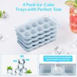 DOQAUS 4 Pack Silicone Ice Cube Trays