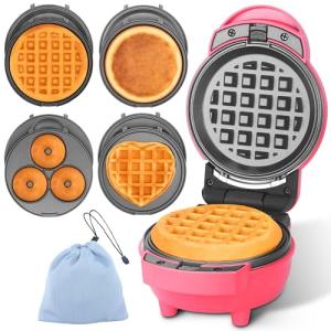 4 in 1 Mini Waffle and Doughnut Maker Set