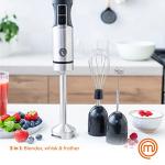 MasterChef Handheld Immersion Blender with Whisk & Frother