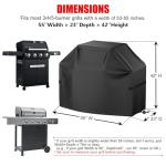 Waterproof BBQ Grill Cover, 55 inch, Black