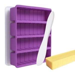 Silicone Butter Molds with Lid and Spatulas