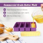 Silicone Butter Molds with Lid and Spatulas