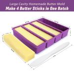 Silicone Butter Molds with Lid and Spatulas