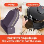 Bella Flip-n-Store Waffle Maker with Nonstick Plates