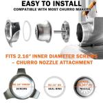 5 Piece Stainless Steel Churro Maker Nozzle Set