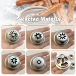 5 Piece Stainless Steel Churro Maker Nozzle Set