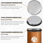 Kitchen Knife Sharpener Kit with Diamond and Ceramic Discs