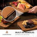3-Piece Bamboo Cutting Board Set with Juice Grooves