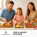 3-Piece Bamboo Cutting Board Set with Juice Grooves