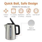Amazon Basics Fast Boil Stainless Steel Kettle
