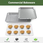 ROTTAY Heavy-Duty Nonstick Baking Sheet and Rack Set