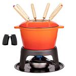 Mabeeze Cast Iron Fondue Set with Accessories