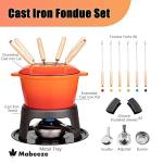 Mabeeze Cast Iron Fondue Set with Accessories