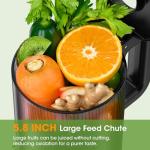 SMALLHOO Cold Press Juicer with Wide Feed Chute
