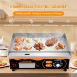 WICHEMI 22" Stainless Steel Electric Countertop Griddle