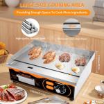 WICHEMI 22" Stainless Steel Electric Countertop Griddle