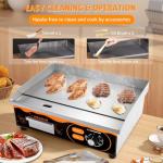 WICHEMI 22" Stainless Steel Electric Countertop Griddle