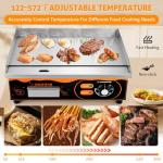 WICHEMI 22" Stainless Steel Electric Countertop Griddle