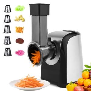 Electric Cheese Grater with 5 Blade Shapes