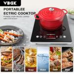 VBGK Electric Single Burner Cooktop with LED Controls