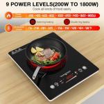 VBGK Electric Single Burner Cooktop with LED Controls