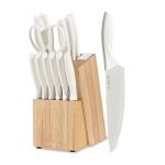 15-Piece White Stainless Steel Knife Set