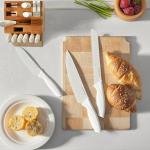 15-Piece White Stainless Steel Knife Set