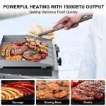 Portable 17" Propane Gas Griddle for Camping