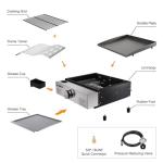 Portable 17" Propane Gas Griddle for Camping