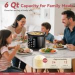 CARORI 9-in-1 Electric Pressure Cooker 6 Qt Black