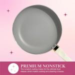 Paris Hilton Nonstick Cookware Set, 12-Piece Cream