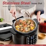 CARORI 9-in-1 Electric Pressure Cooker 6 Qt Black