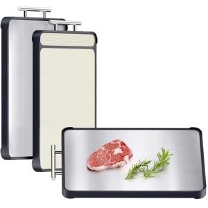 TalingMA 2 Pack Stainless Steel Cutting Boards