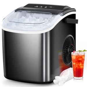 Portable Countertop Ice Maker with Self-Cleaning Feature