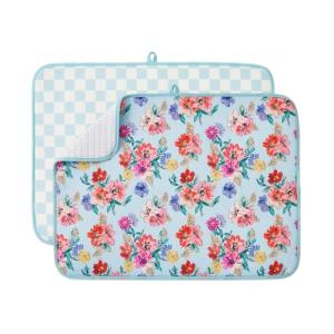 FRESHMINT Reversible Absorbent Dish Drying Mats, 2 Pack