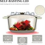 Overmont 5QT Enameled Cast Iron Dutch Oven