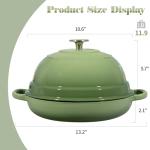 Enameled Cast Iron Dutch Oven, 6 Quart, Pistachio Green