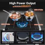 AMZCHEF RV Gas Range Stove with 3 Burners