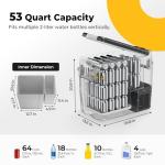 BougeRV 12V Portable Electric Car Fridge 53 Quart