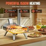 12" Dual Fuel Pizza Oven for Indoor & Outdoor
