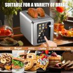 WHALL 2-Slice Touch Screen Stainless Steel Toaster