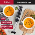 300W Handheld Immersion Blender Set in Black