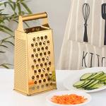 TEAHAHA 4-Sided Stainless Steel Grater with Handle