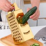 TEAHAHA 4-Sided Stainless Steel Grater with Handle