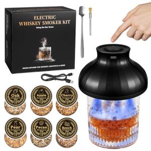 Rechargeable Electric Whiskey Smoker Kit with Wood Chips
