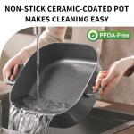 AUTUCU 6-Quart Electric Skillet with Timer