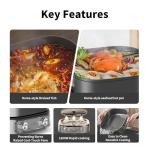 AUTUCU 6-Quart Electric Skillet with Timer