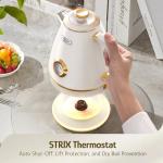 Hazel Quinn Retro 1.7L Electric Kettle - Pearl White